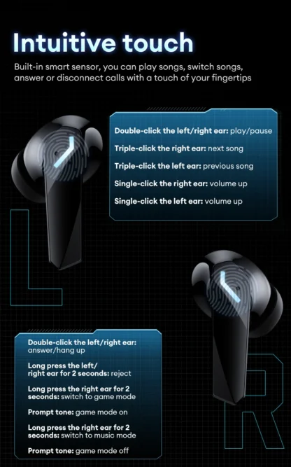 New Lenovo GM2 PRO MAX Wireless Bluetooth 5.4 Earphones LED Digital Display Waterproof Earbuds Noise Cancelling Gaming Headset - Image 13
