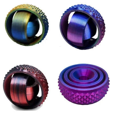 New 3D Printed Rotating Ball Toy O-Shaped Universal Fingertip Gyroscope Gravity Rotation Anxiety Relief Decompression Toy