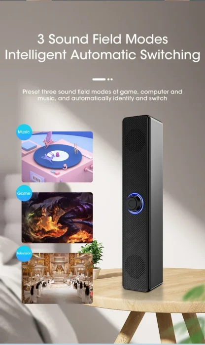 Computer Speakers PC Sound Box USB Powered Soundbar Wired and Wireless Bluetooth Speaker For Pc Gaming Surround Audio System - Image 17