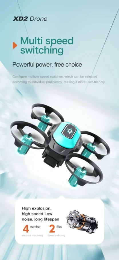 New XD2 Mini Drone 4ch 6-Axis Headless Mode Helicopter 360° Flip Remote Control Aircraft Rc Quadcopter Toy Mini Drone For Kids - Image 18