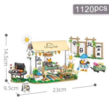 Mini city Street view Architectural landscape model Creative folding blocks toy Takoyaki Shop Coffee shop Christmas gift - Image 7