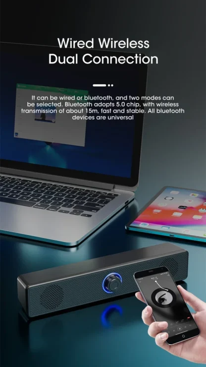 Computer Speakers PC Sound Box USB Powered Soundbar Wired and Wireless Bluetooth Speaker For Pc Gaming Surround Audio System - Image 11
