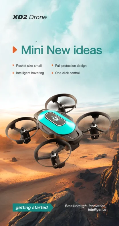 New XD2 Mini Drone 4ch 6-Axis Headless Mode Helicopter 360° Flip Remote Control Aircraft Rc Quadcopter Toy Mini Drone For Kids - Image 10