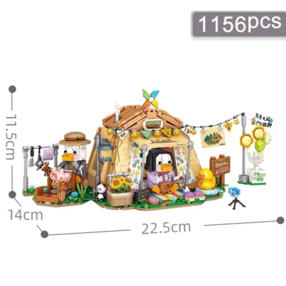 Mini city Street view Architectural landscape model Creative folding blocks toy Takoyaki Shop Coffee shop Christmas gift - Image 8