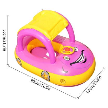 Car shape Toddler pool floats,Baby Swimming ring beach toys,Pool float for kids swim floaties，floaty for toddlers 4-6 - Image 5