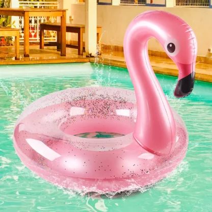 Flamingo Pool Float - Fun Beach Floaties, Inflatable Swimming Pool Tubes Party Toys Summer Pool Raft Lounger for Adults & Kids - Image 4