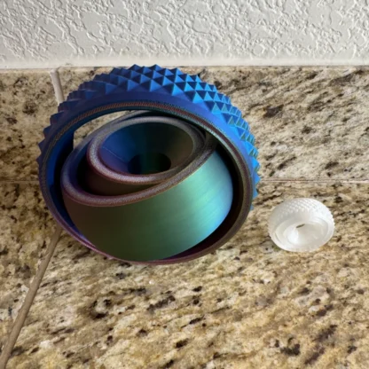 New 3D Printed Rotating Ball Toy O-Shaped Universal Fingertip Gyroscope Gravity Rotation Anxiety Relief Decompression Toy - Image 6
