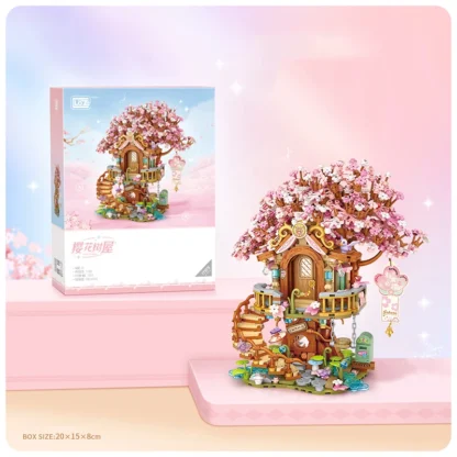 Mini city Street view Architectural landscape model Creative folding blocks toy Takoyaki Shop Coffee shop Christmas gift - Image 36