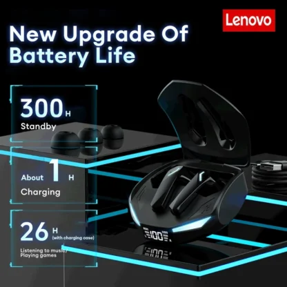 New Lenovo GM2 PRO MAX Wireless Bluetooth 5.4 Earphones LED Digital Display Waterproof Earbuds Noise Cancelling Gaming Headset - Image 5