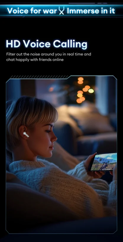 New Lenovo GM2 PRO MAX Wireless Bluetooth 5.4 Earphones LED Digital Display Waterproof Earbuds Noise Cancelling Gaming Headset - Image 14