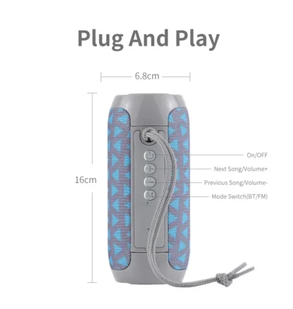 TG117 Bluetooth Speakers Portable Wireless Sound Box Outdoor Waterproof Stereo Surround Supports TF Radio altavoz bluetooth - Image 24