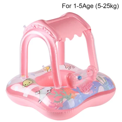 1pc Pool floats with canopy for Kids, Toddler Infant Pool Float for Baby,Swimming Ring Floaties for Pool,Beach Toys for Party - Image 8
