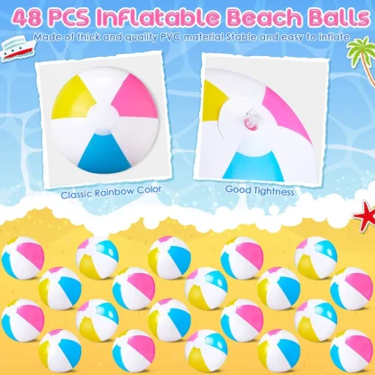 10 Pcs Colorful Inflatable Ball Balloons Swimming Pool Play Party Water Game Balloons Beach Sport Ball Fun Toys For Kids - Image 4