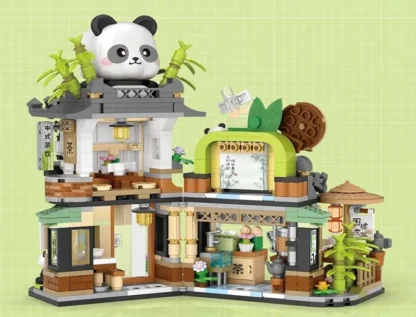 Mini city Street view Architectural landscape model Creative folding blocks toy Takoyaki Shop Coffee shop Christmas gift - Image 39
