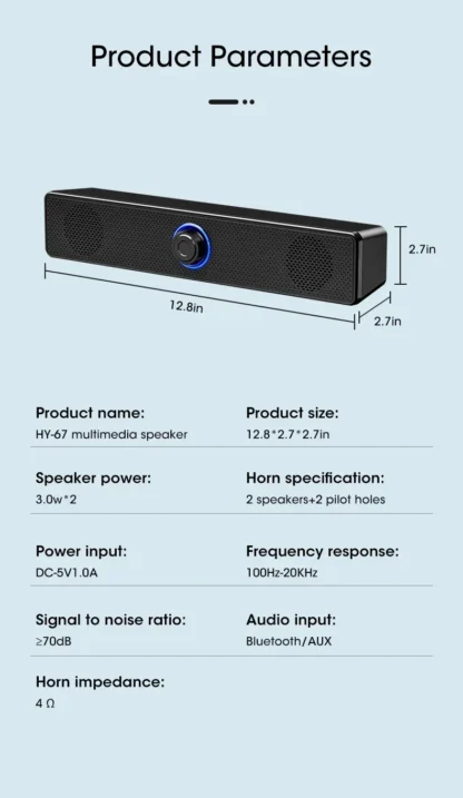 Computer Speakers PC Sound Box USB Powered Soundbar Wired and Wireless Bluetooth Speaker For Pc Gaming Surround Audio System - Image 21