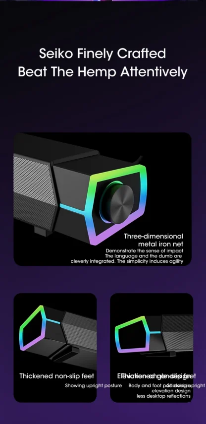 4D Computer Speakers Bluetooth 5.0 Wired Loudspeaker Surround Soundbar Speaker Stereo Subwoofer Sound bar for Laptop Notebook PC - Image 11