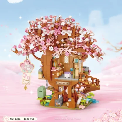Mini city Street view Architectural landscape model Creative folding blocks toy Takoyaki Shop Coffee shop Christmas gift - Image 34