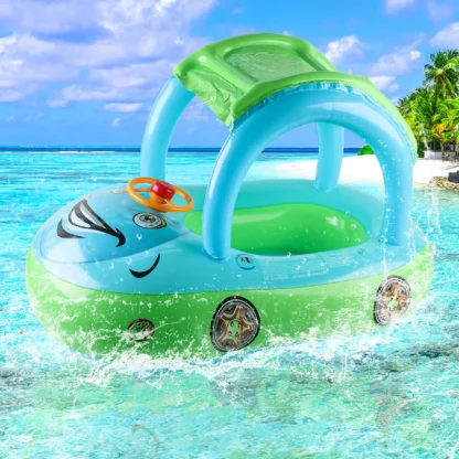 Car shape Toddler pool floats,Baby Swimming ring beach toys,Pool float for kids swim floaties，floaty for toddlers 4-6 - Image 4