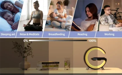 9 inch Wireless Charger Stand Alarm Clock Bluetooth Speaker LED Lamp RGB Night Light For iPhone Samsung Fast Charging Station - Image 18