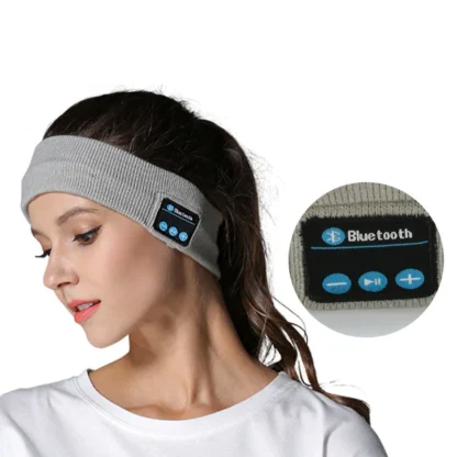 Man & Women Sleeping Headphone Bluetooth-Compatible Wireless Music Sport Headbands Soft Eye Mask Headset with Mic Yoga Hair Bands - Image 12