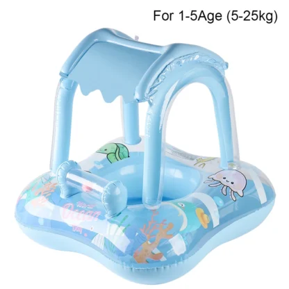 1pc Pool floats with canopy for Kids, Toddler Infant Pool Float for Baby,Swimming Ring Floaties for Pool,Beach Toys for Party - Image 7