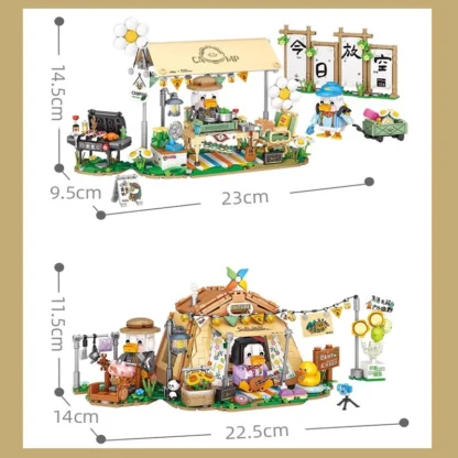 Mini city Street view Architectural landscape model Creative folding blocks toy Takoyaki Shop Coffee shop Christmas gift - Image 42