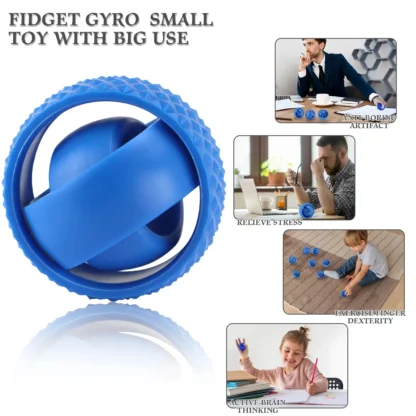 New 3D Printed Rotating Ball Toy O-Shaped Universal Fingertip Gyroscope Gravity Rotation Anxiety Relief Decompression Toy - Image 9