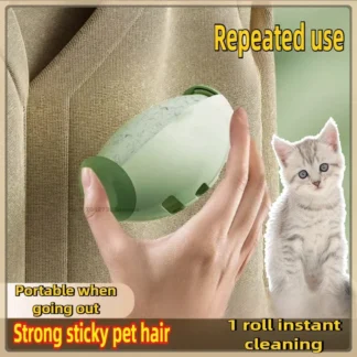 Portable Washable Pet Hair Lint Roller – Reusable Dust Remover for Clothes & Furniture