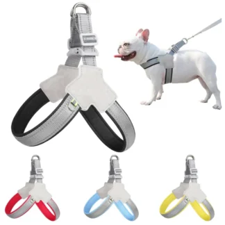 Reflective No-Pull Dog Harness – Adjustable Vest for Small & Medium Dogs with Chest Strap