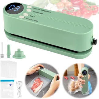 Wireless Mini Vacuum Sealer – USB Rechargeable Portable Food Preserver for Dry & Moist Foods