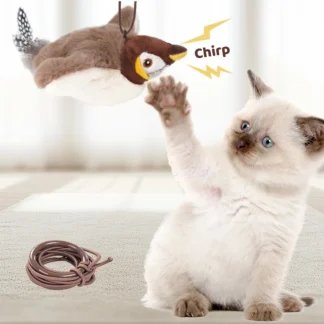 Rechargeable Flapping Bird Cat Toy – Touch-Activated Plush with Catnip for Indoor Cats