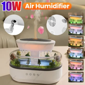 Rain Cloud Aroma Diffuser – USB Desktop Humidifier with 7-Color Night Light