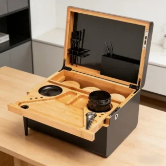 Handmade Bamboo Storage Box with Lock – Multi-Purpose Organizer for Tea, Accessories & Desk