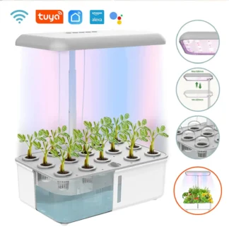 Smart WiFi Hydroponics Growing System – Tuya LED Grow Light & Self-Watering Indoor Planter