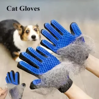 Silicone Deshedding Grooming Glove – Dog & Cat Hair Remover Massage Brush