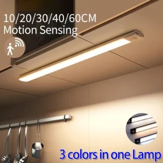 USB Rechargeable Motion Sensor LED Closet Light – 3 Color Modes, 10–50cm