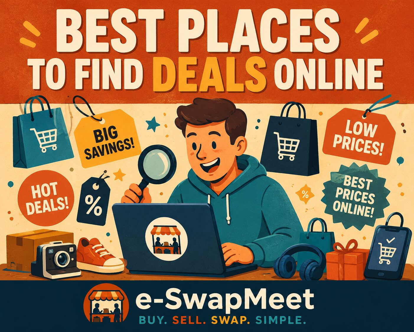 best-selling swap meet items displayed on vendor tables