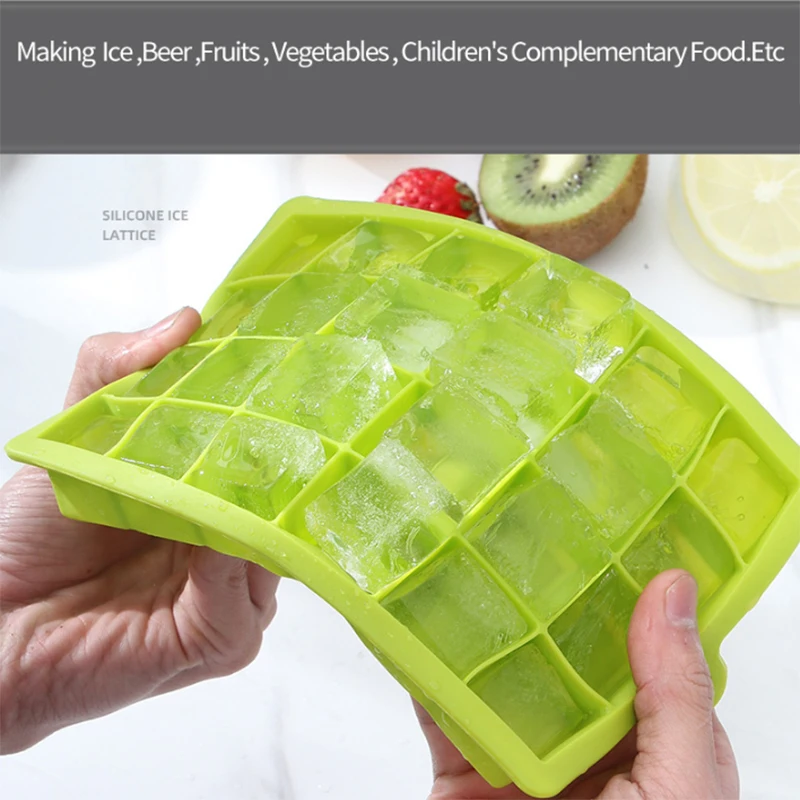 Large Silicone Ice Cube Tray, Jumbo Square Ice Mold (6, 8, 15, 24 or 37 Cavities) - Image 4
