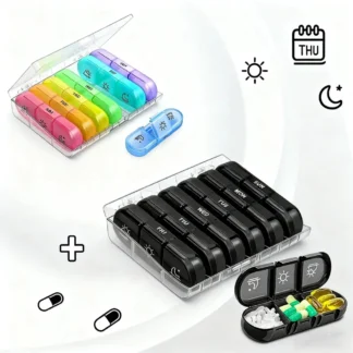 Weekly Pill Organizer, 7-Day 3 Times a Day with Removable Daily Boxes