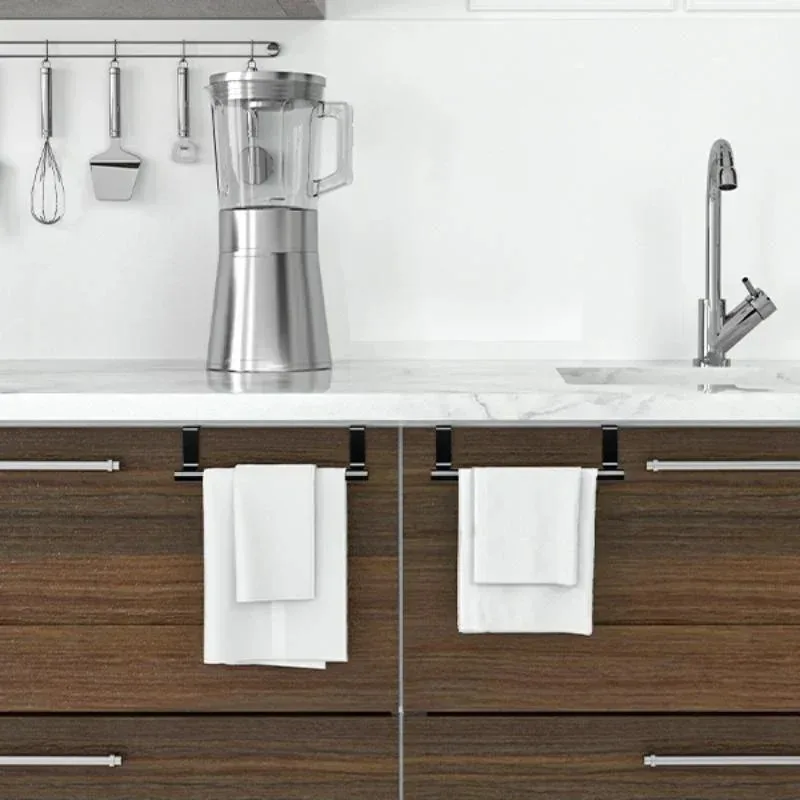 Stainless Steel Over-Cabinet Towel Rack, Over-Door Hanging Bar - Image 3