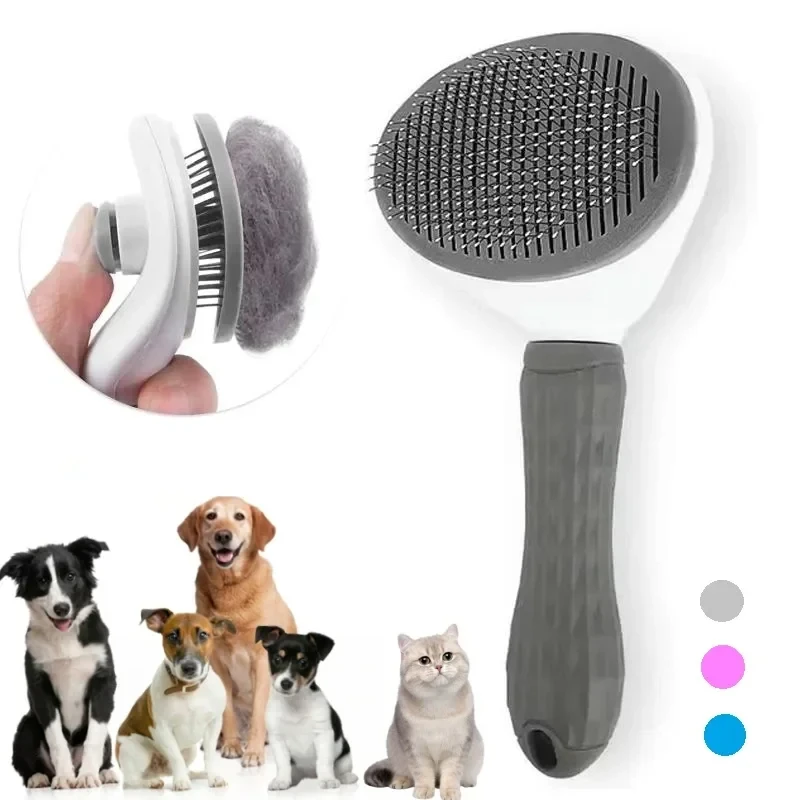 Self-Cleaning Slicker Pet Brush for Dogs and Cats