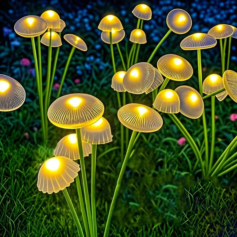 Solar Mushroom Garden Stake Light, Weather-Resistant LED Decor