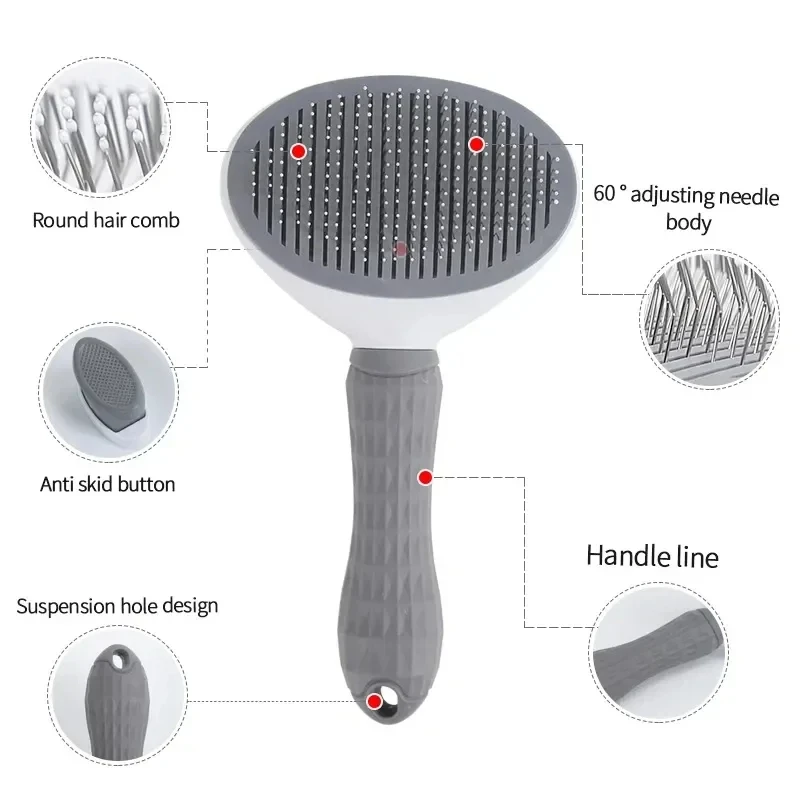 Self-Cleaning Slicker Pet Brush for Dogs and Cats - Image 5