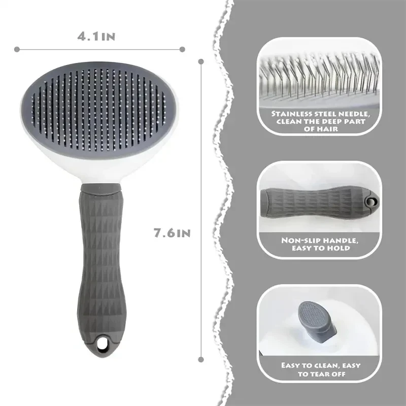 Self-Cleaning Slicker Pet Brush for Dogs and Cats - Image 4