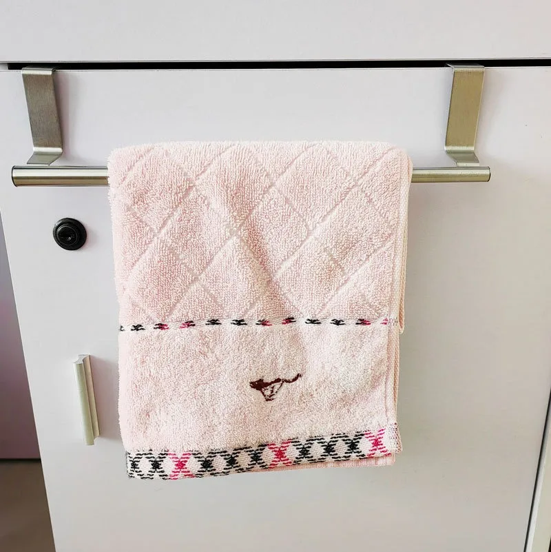 Stainless Steel Over-Cabinet Towel Rack, Over-Door Hanging Bar - Image 2