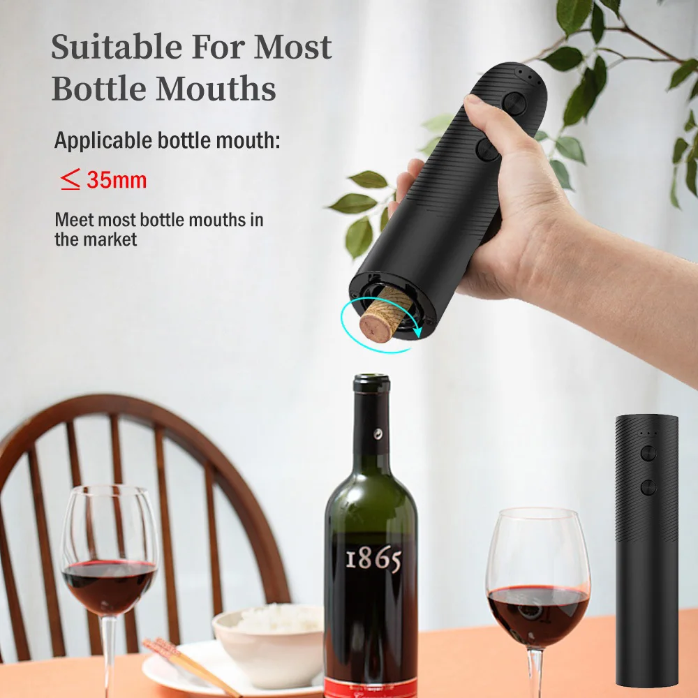 Rechargeable Electric Wine Bottle Opener, One-Touch Automatic Corkscrew - Image 3