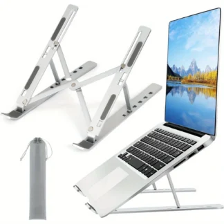Adjustable Aluminum Laptop Stand, Foldable, 6 Height Levels