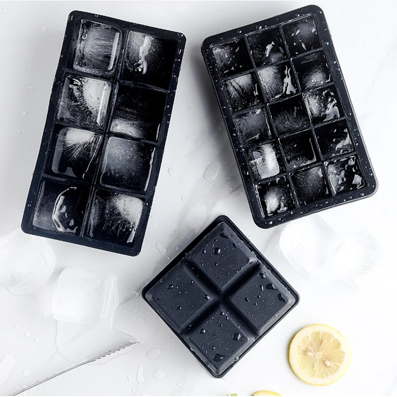 Large Silicone Ice Cube Tray, Jumbo Square Ice Mold (6, 8, 15, 24 or 37 Cavities) - Image 6
