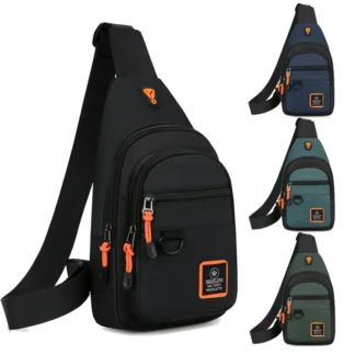 Men's Everyday Sling Bag, Crossbody Chest Pack with Zip Pockets