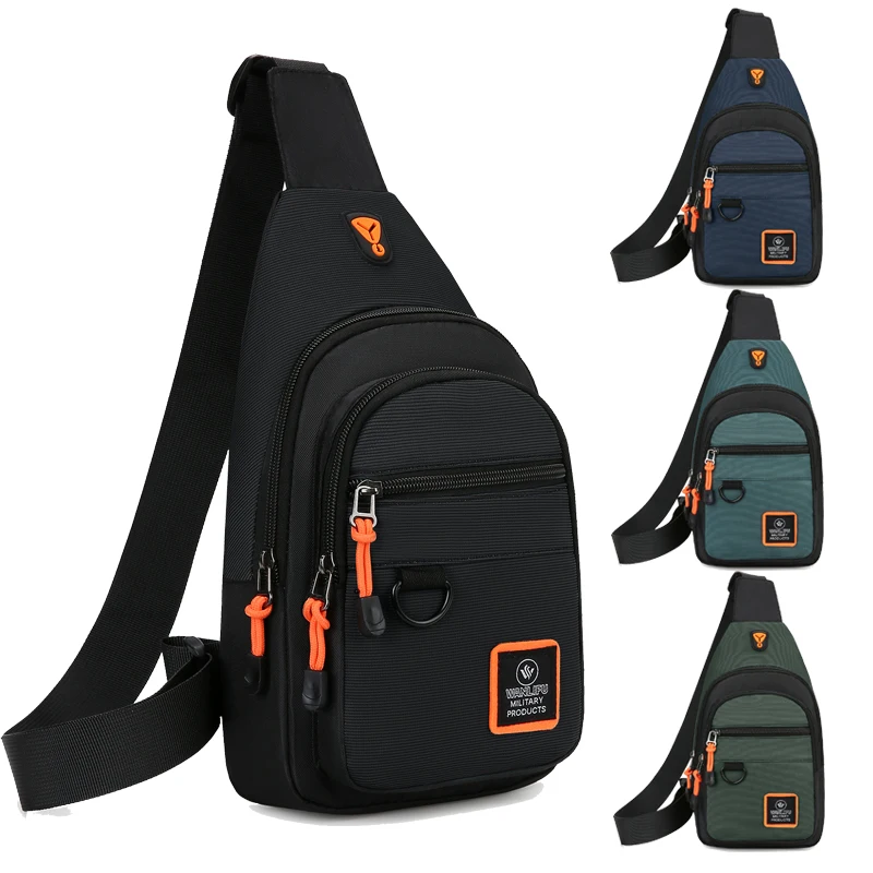 Men's Everyday Sling Bag, Crossbody Chest Pack with Zip Pockets